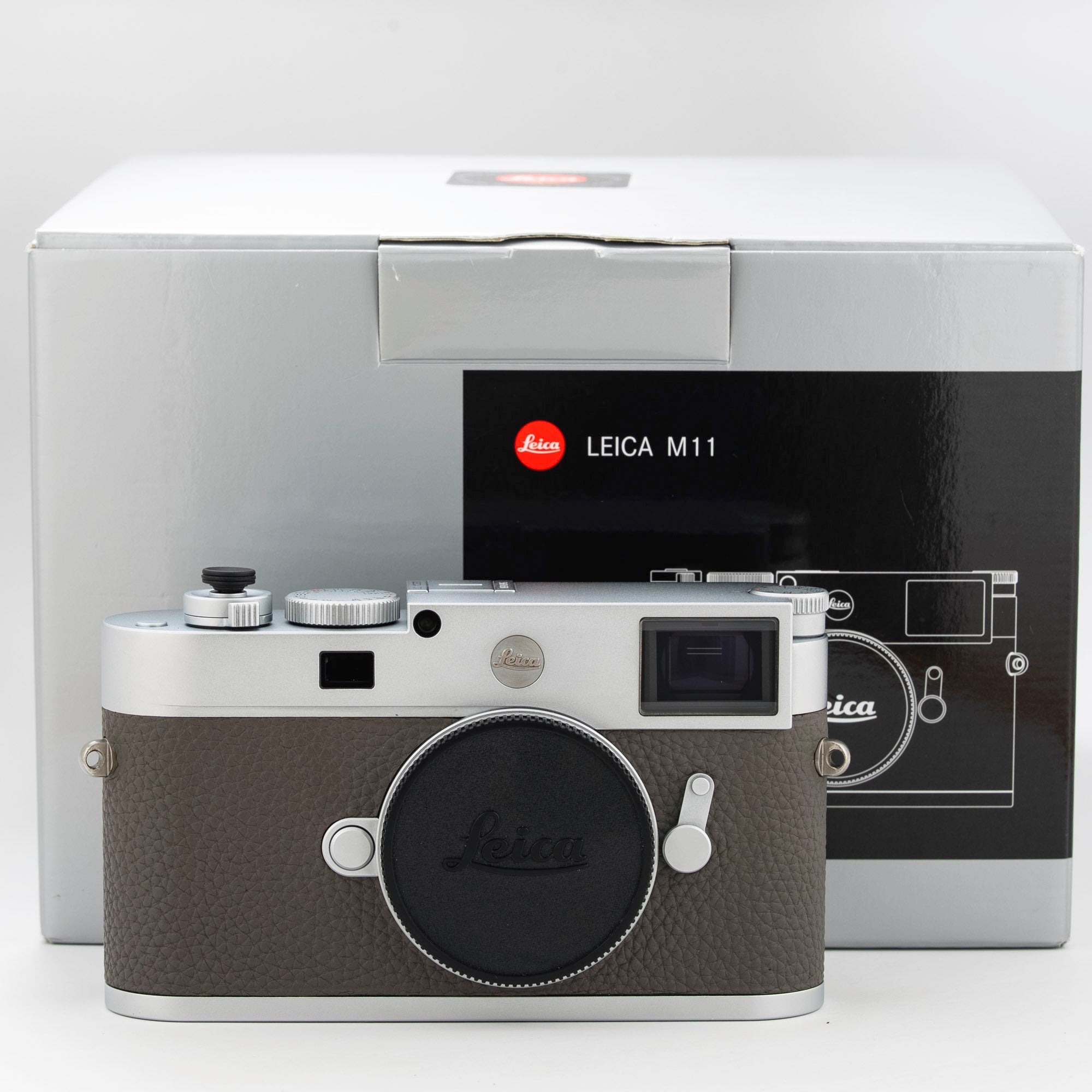 Leica M11 Digital Rangefinder Camera Body Only Silver Chrome Custom Leather #20201