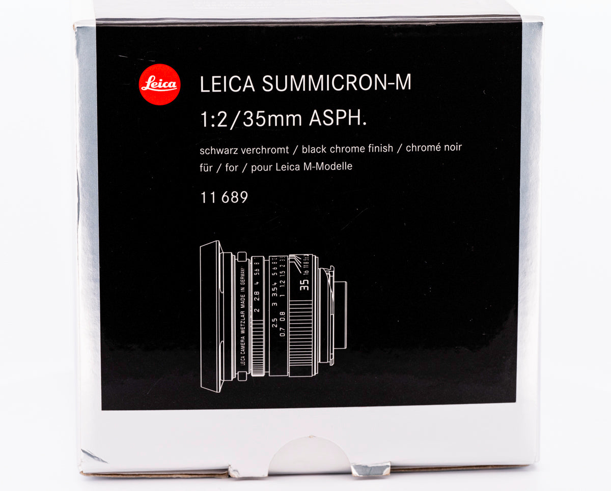 Leica Summicron-M 35mm f/2 ASPH. Lens (Black-Chrome Edition) #11689 (Pre-Owned)